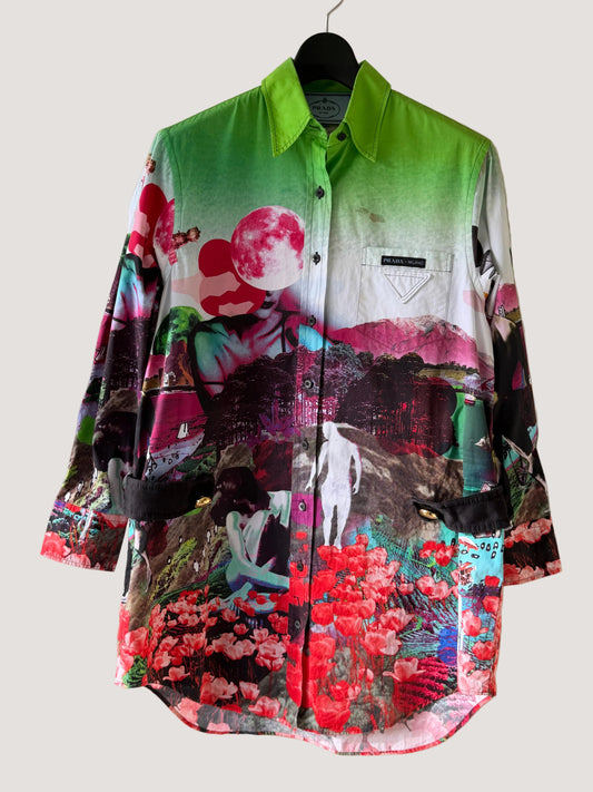 Prada Shirt Panorama Motif Graphic Print James Jean S/S 2018