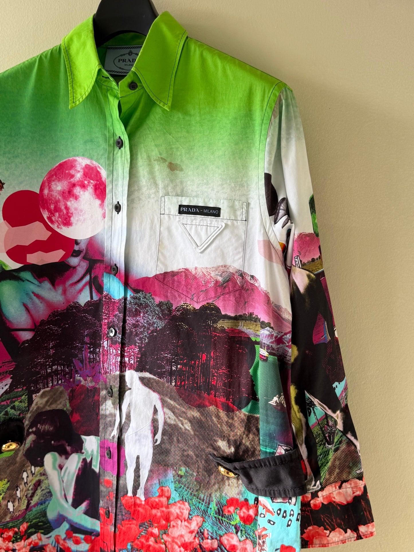 Prada Shirt Panorama Motif Graphic Print James Jean S/S 2018