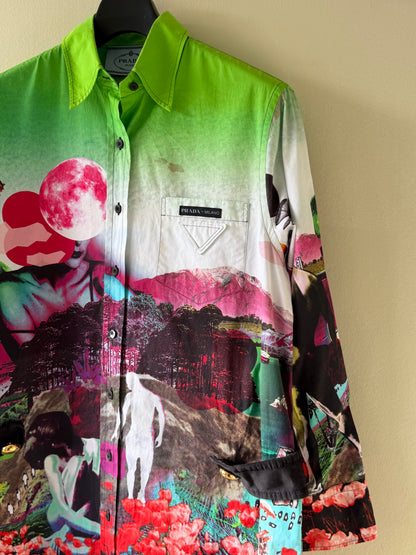 Prada Shirt Panorama Motif Graphic Print James Jean S/S 2018