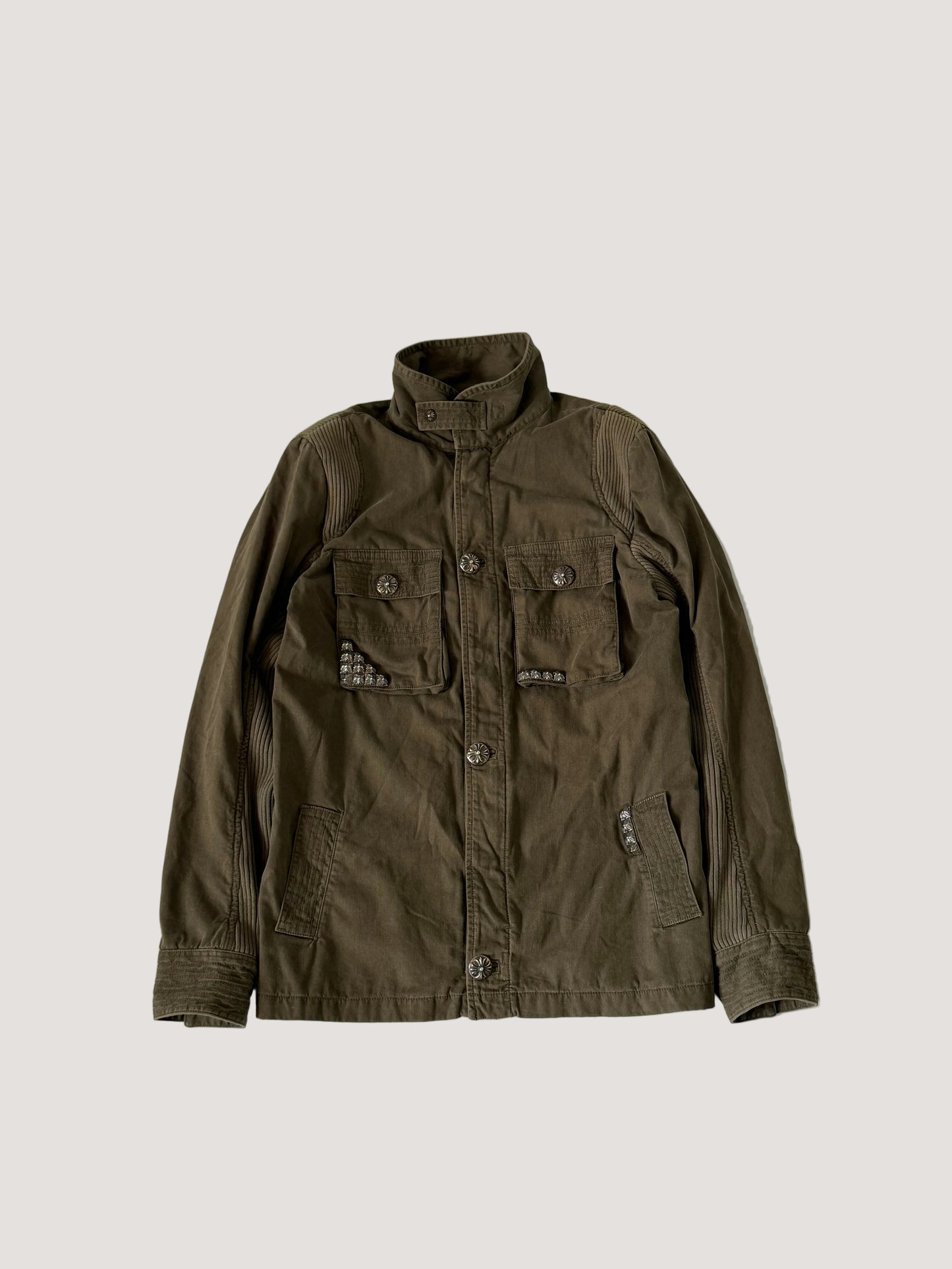 Chrome Hearts Cherry Bomb Navy Green Military Jacket