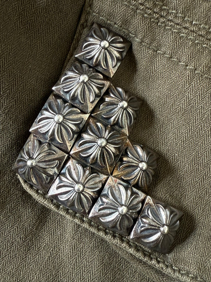 Chrome Hearts Cherry Bomb Navy Green Military Jacket