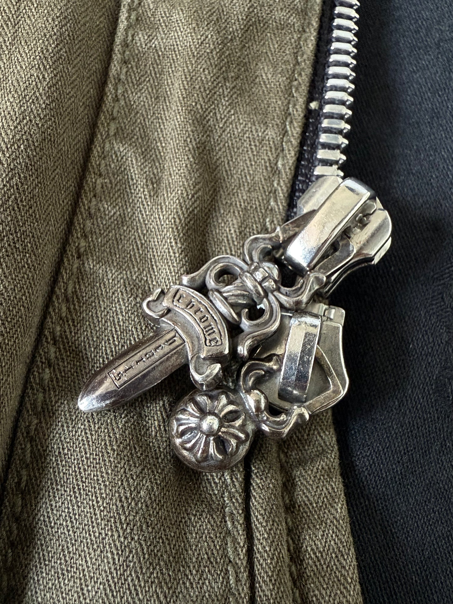 Chrome Hearts Cherry Bomb Navy Green Military Jacket