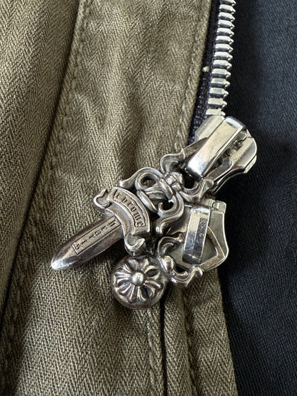 Chrome Hearts Cherry Bomb Navy Green Military Jacket