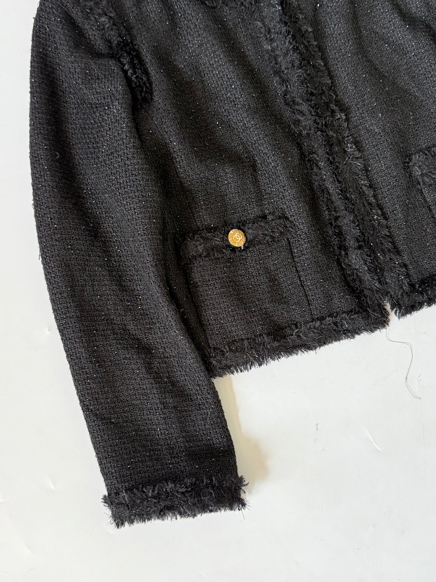 Chanel 2011 Cruise Collection Black Tweed Cropped Jacket