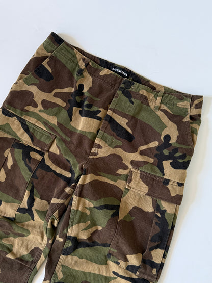 Balenciaga Camouflage Woodland Green Cargo Pants