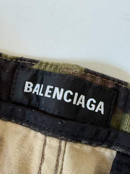 Balenciaga Camouflage Woodland Green Cargo Pants