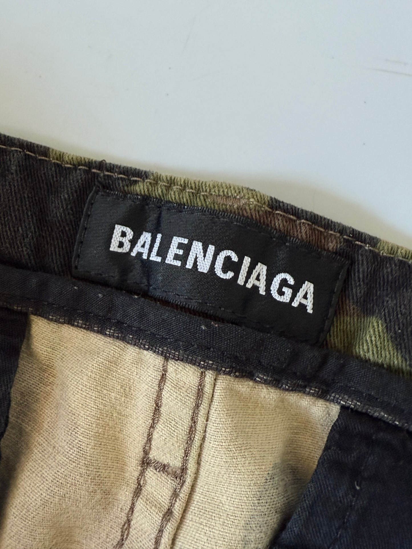 Balenciaga Camouflage Woodland Green Cargo Pants