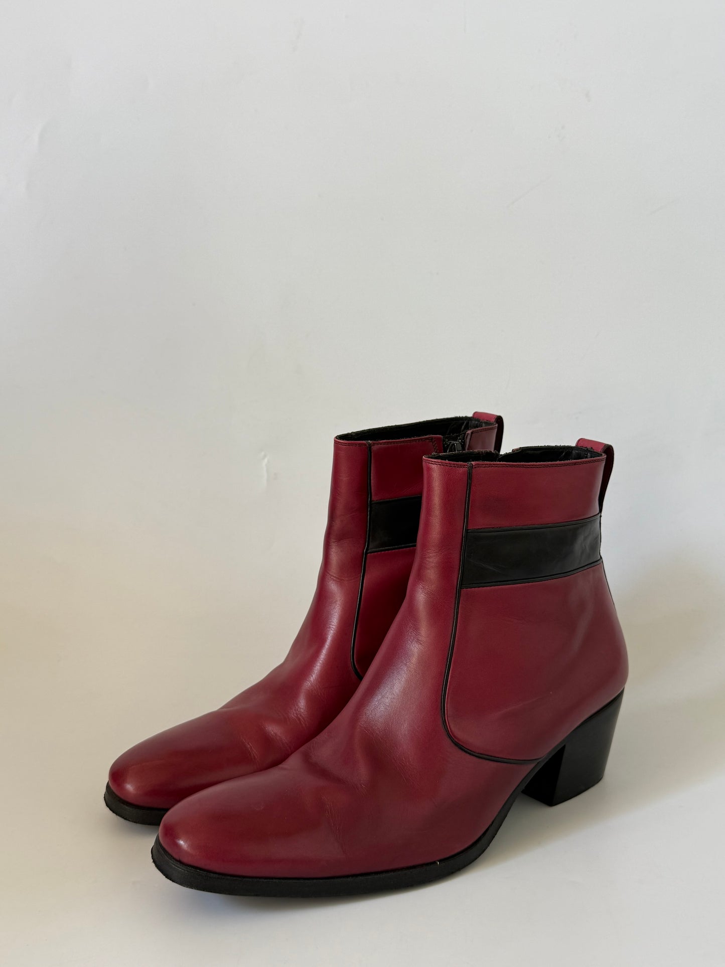 Dior Homme by Hedi Slimane A/W07 “Navigate” Red Cuban Boots