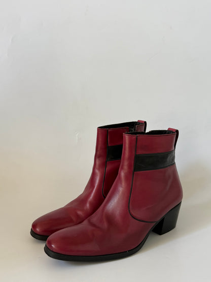 Dior Homme by Hedi Slimane A/W07 “Navigate” Red Cuban Boots