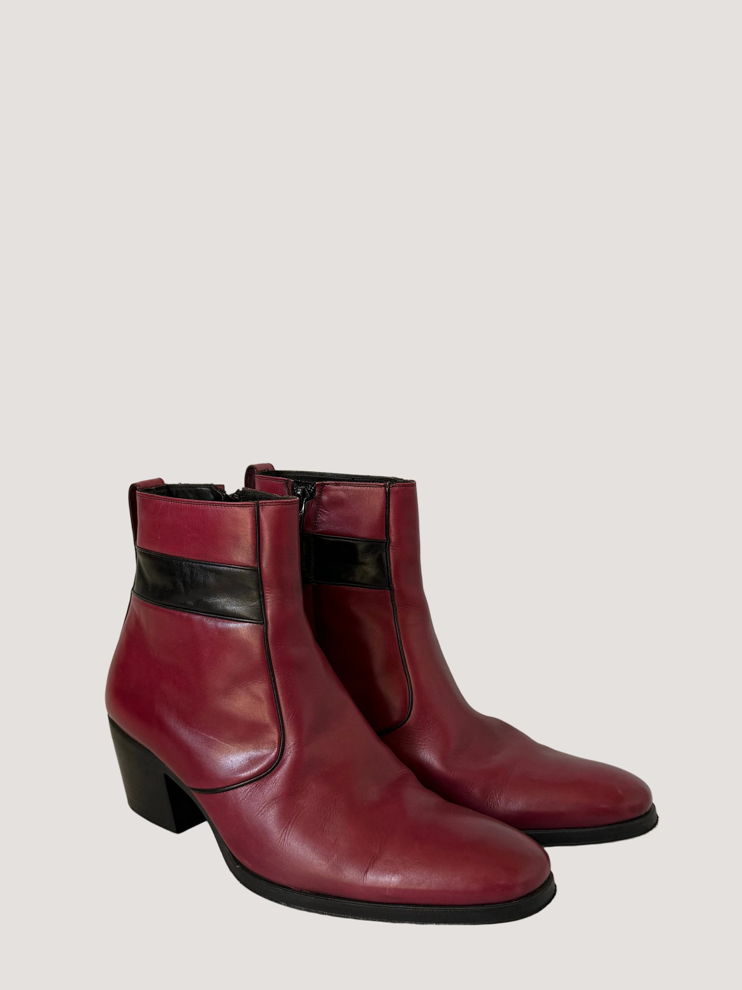 Dior Homme by Hedi Slimane A/W07 “Navigate” Red Cuban Boots