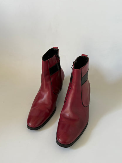 Dior Homme by Hedi Slimane A/W07 “Navigate” Red Cuban Boots