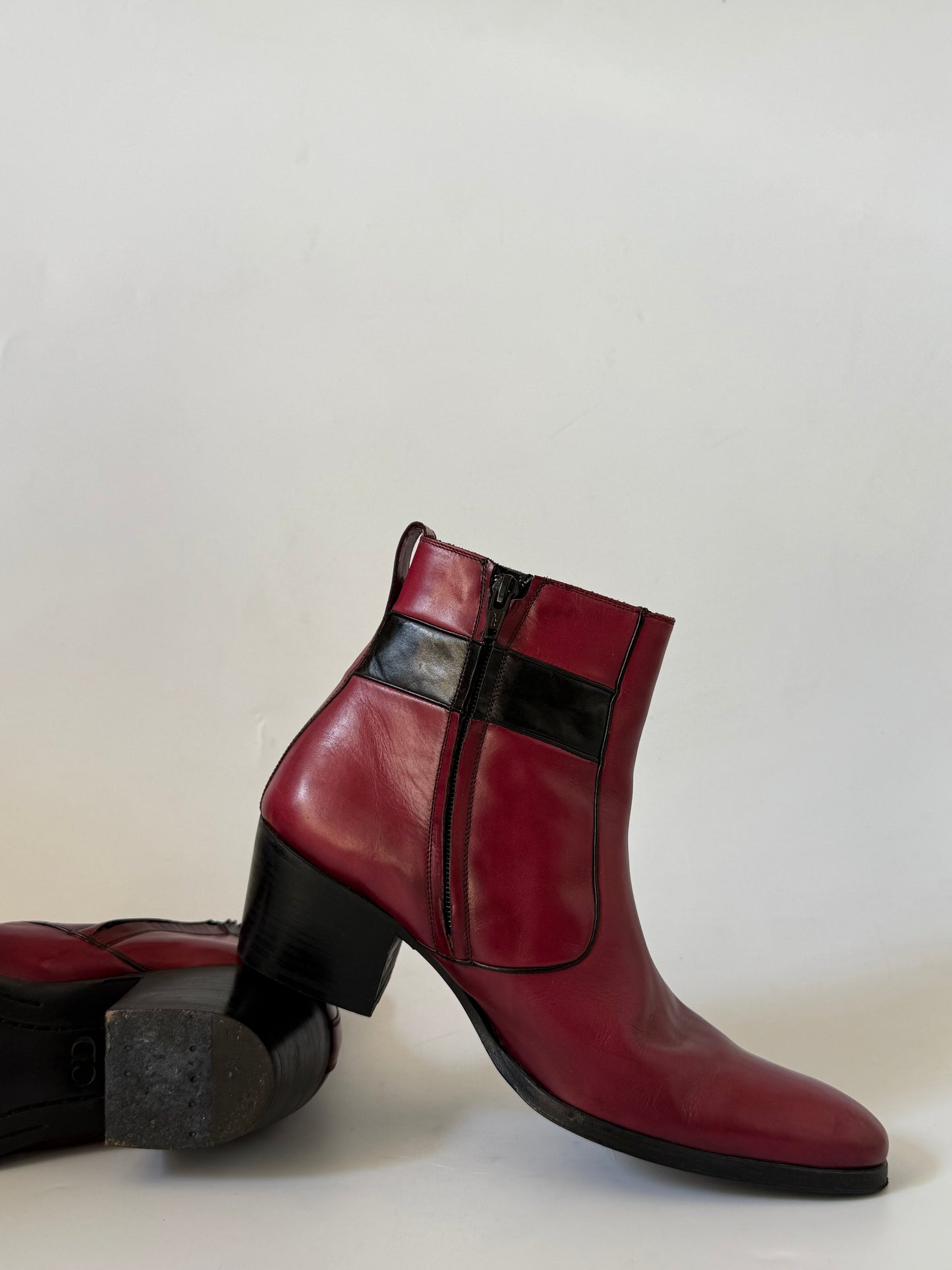 Dior Homme by Hedi Slimane A/W07 “Navigate” Red Cuban Boots