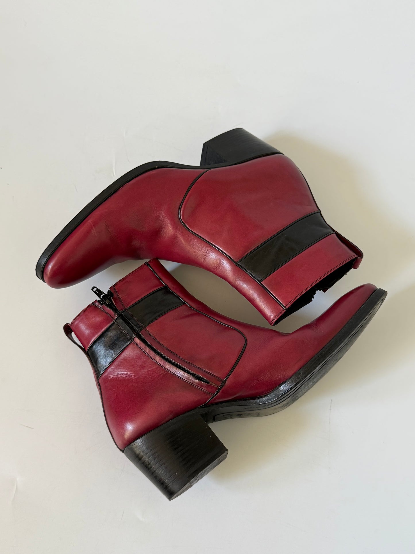 Dior Homme by Hedi Slimane A/W07 “Navigate” Red Cuban Boots