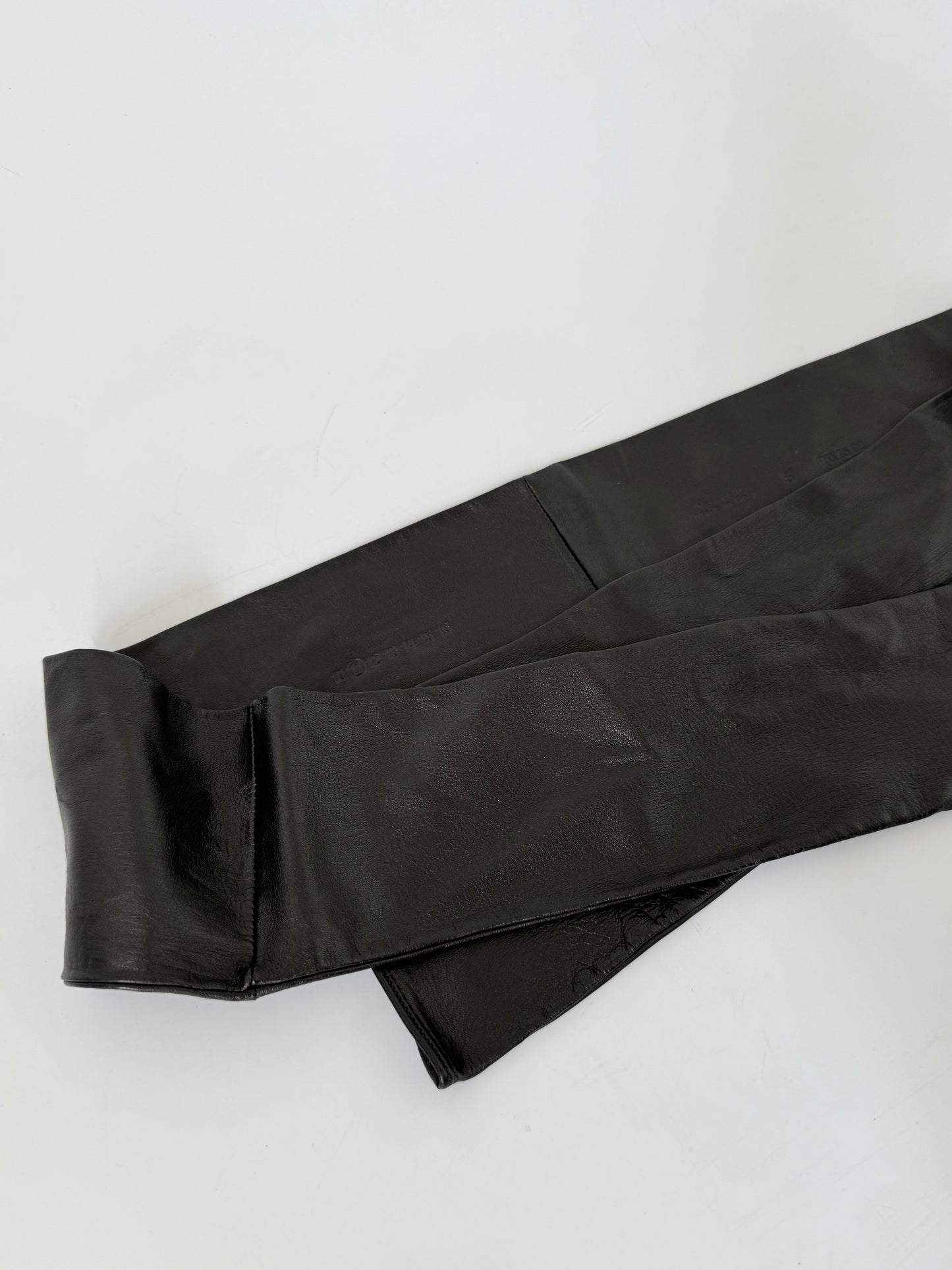 Maison Margiela Black Leather Glove Belt
