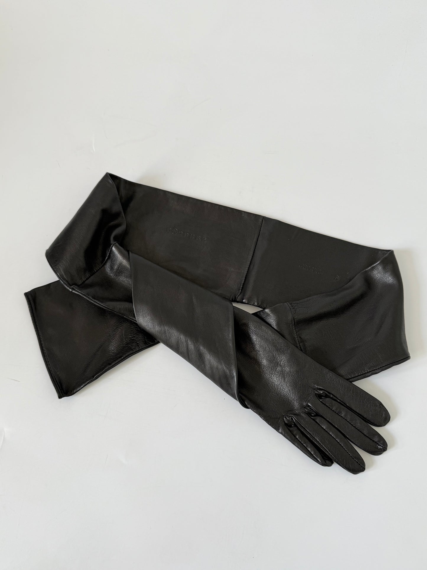 Maison Margiela Black Leather Glove Belt