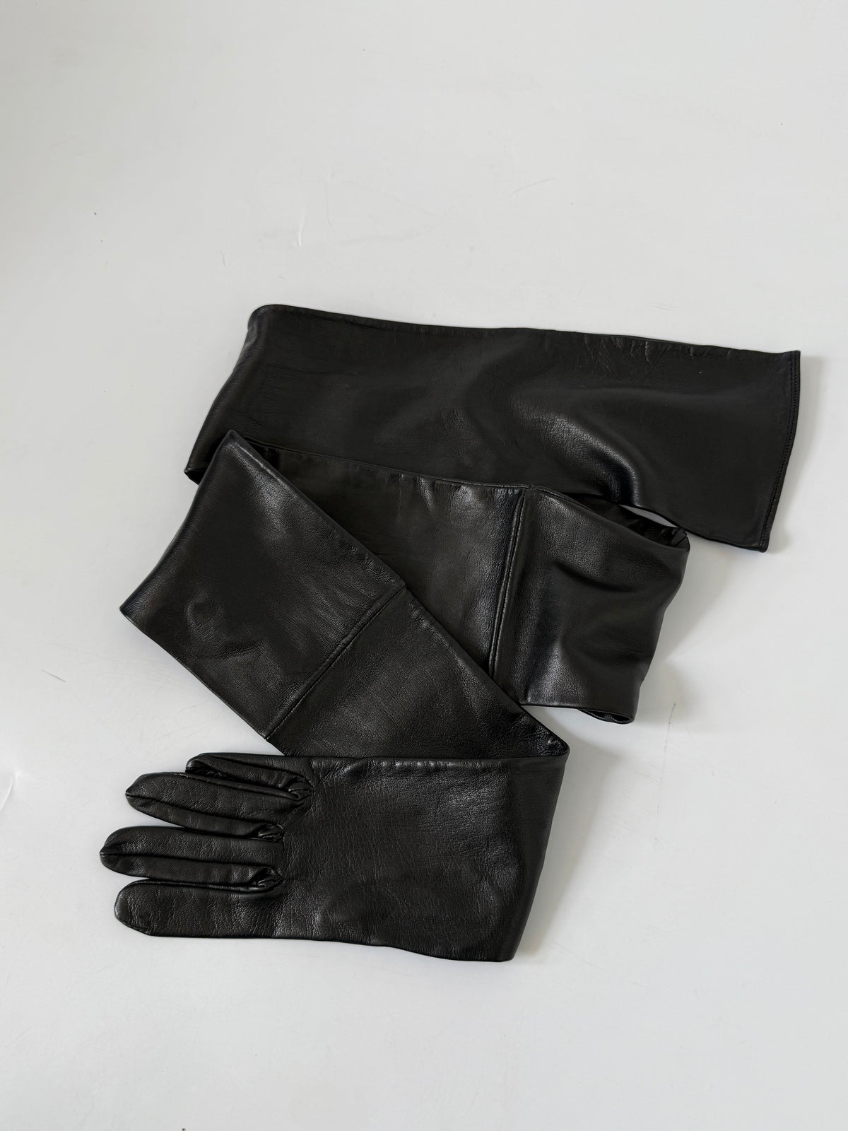 Maison Margiela Black Leather Glove Belt