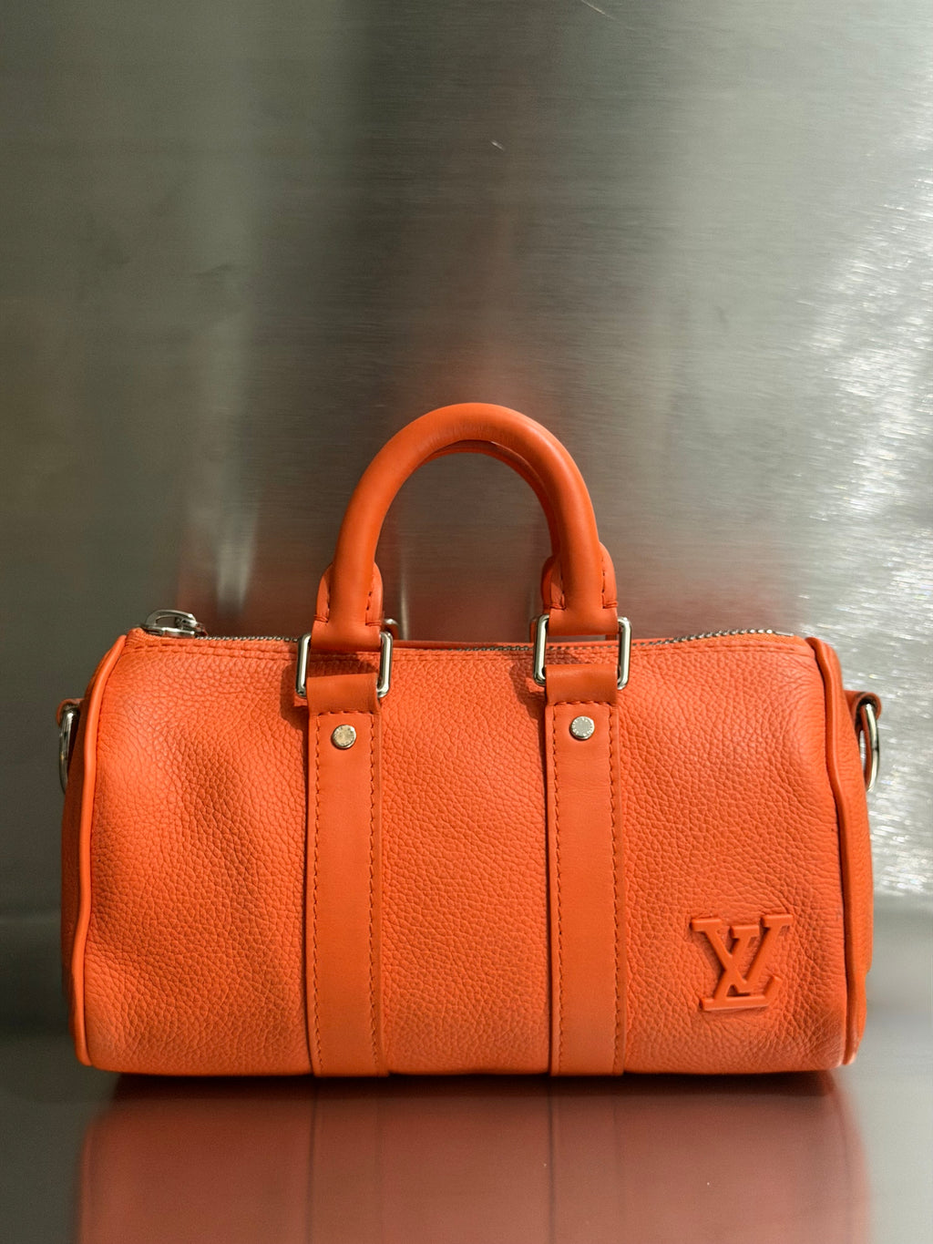 Louis Vuitton Volcano Orange Aerogram Keepall XS