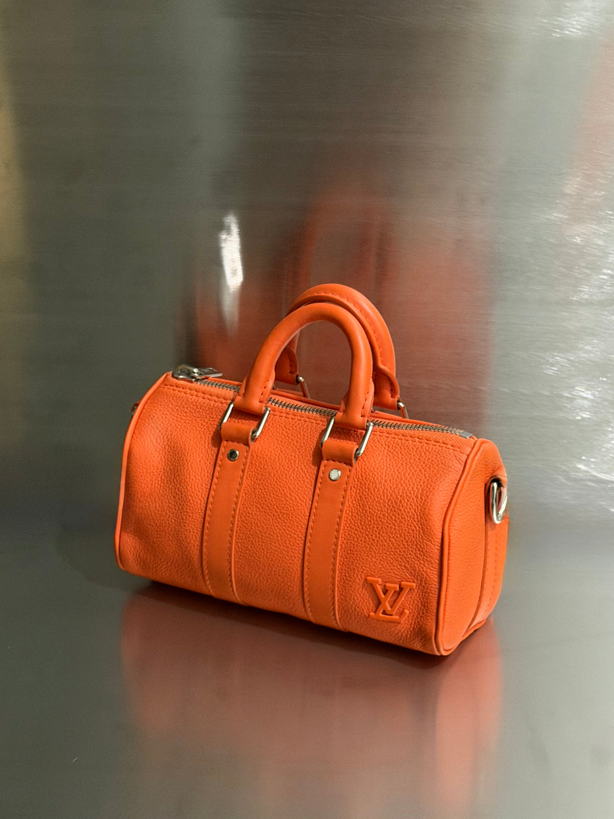 Louis Vuitton Volcano Orange Aerogram Keepall XS