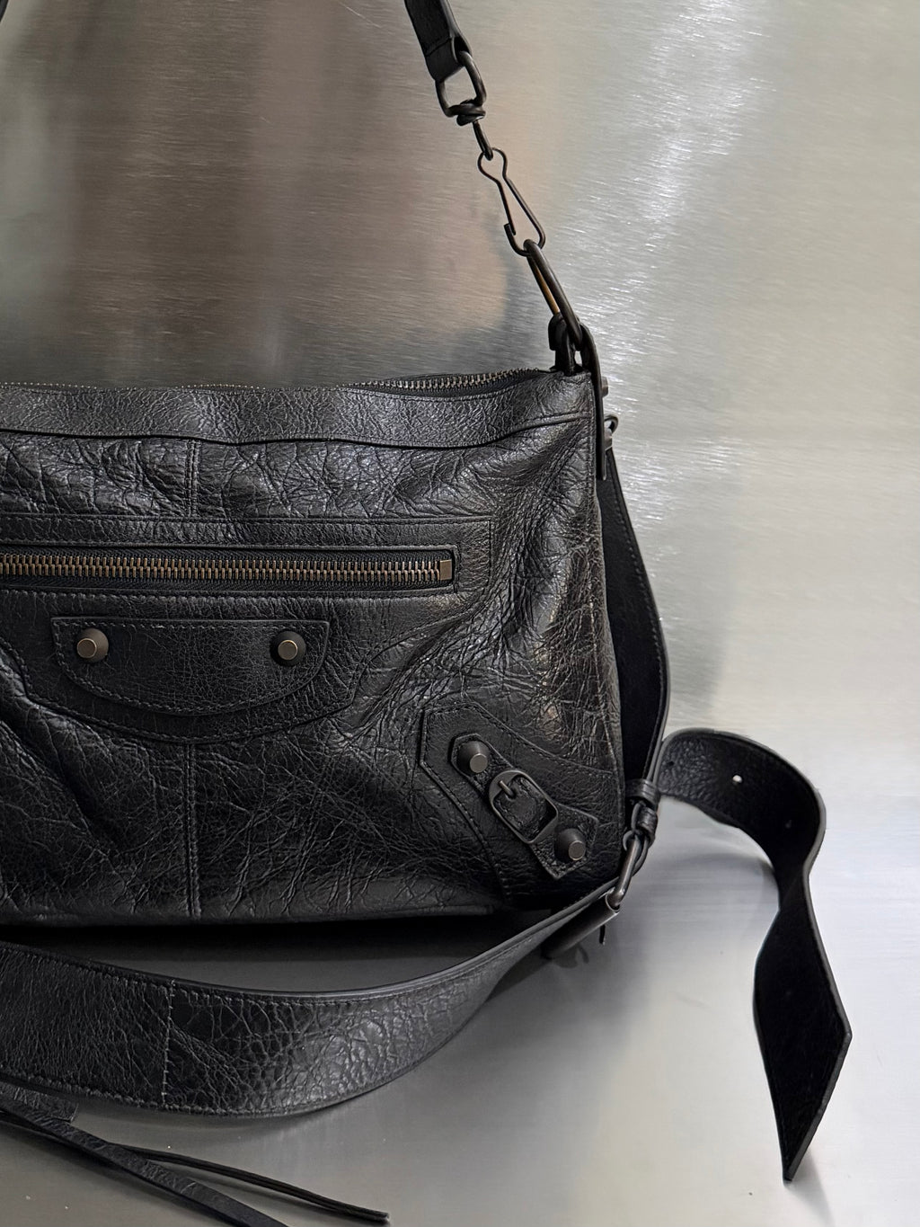 Balenciaga Black Le City Moto Bag