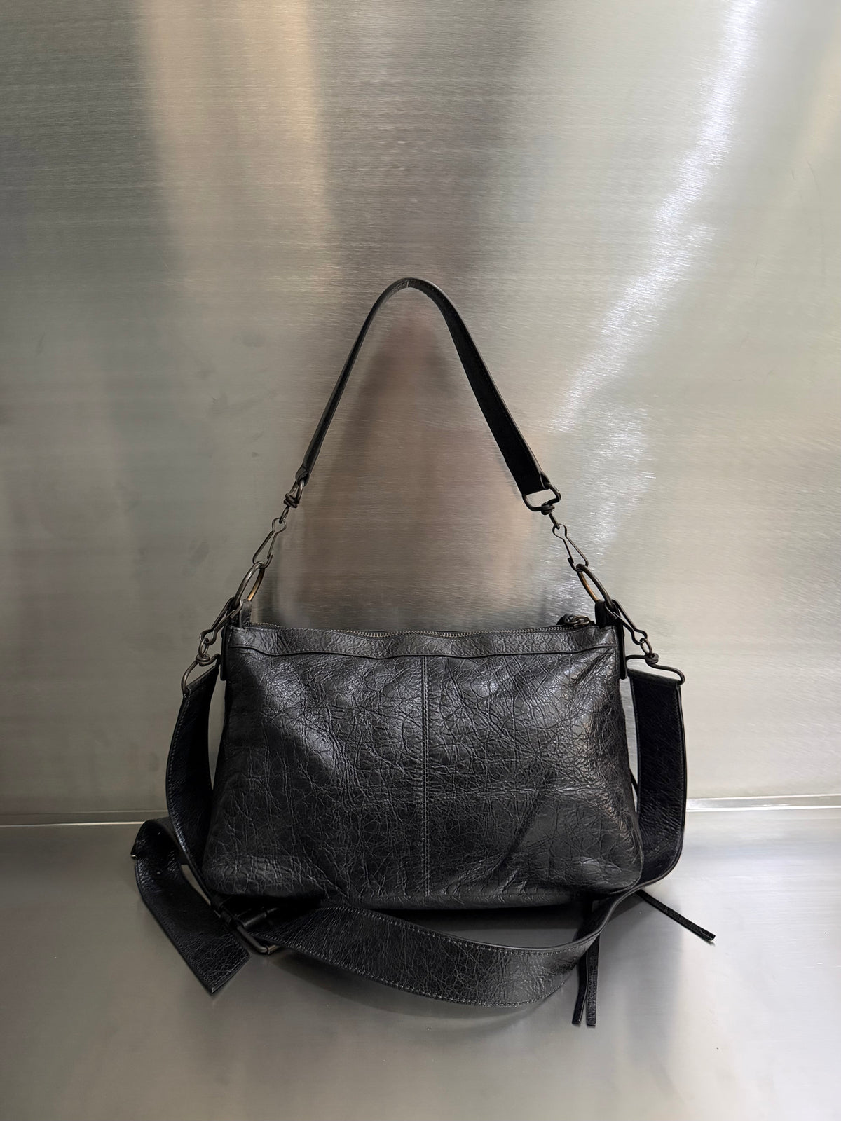 Balenciaga Black Le City Moto Bag