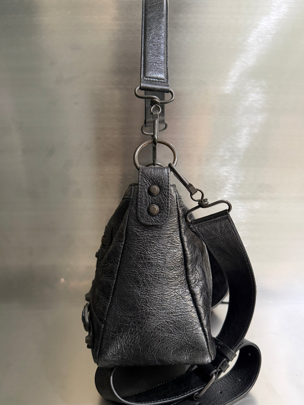 Balenciaga Black Le City Moto Bag