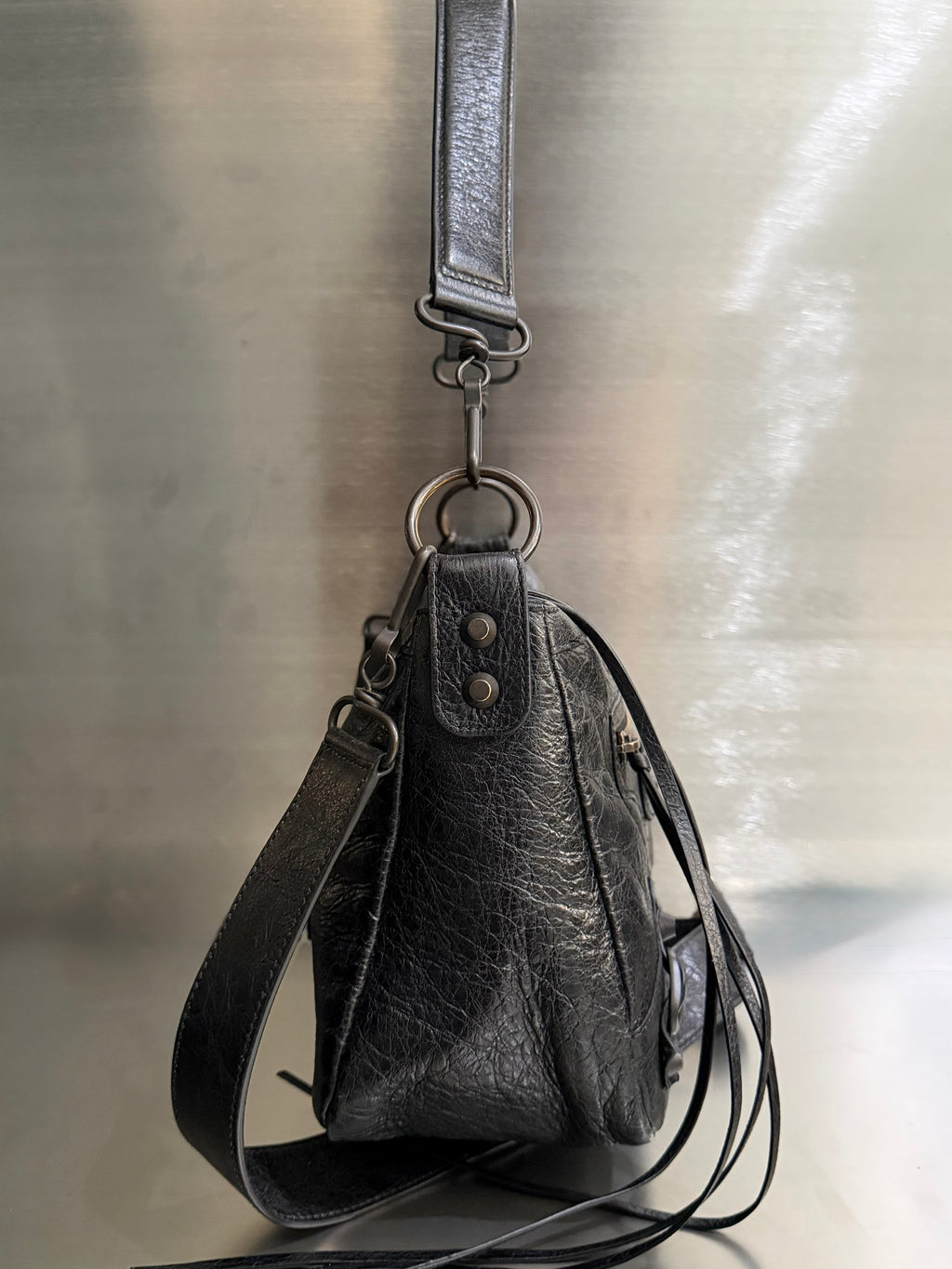 Balenciaga Black Le City Moto Bag