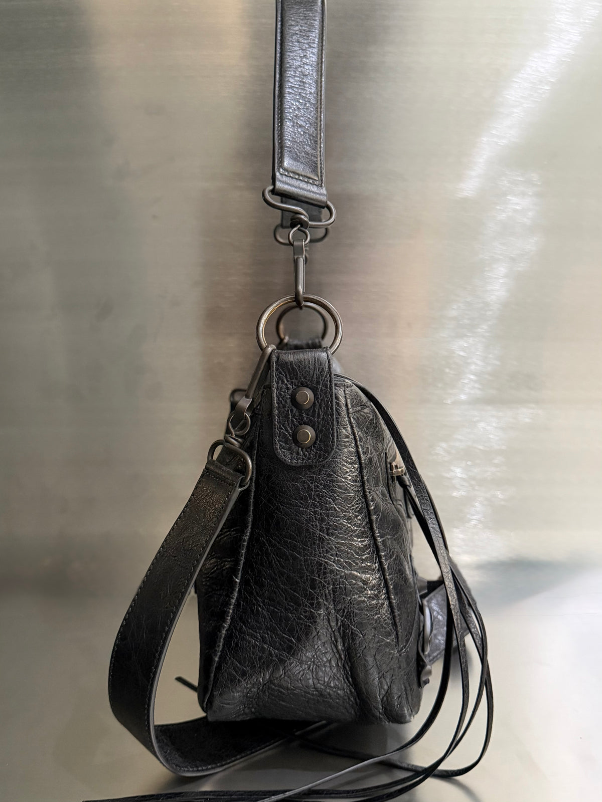 Balenciaga Black Le City Moto Bag