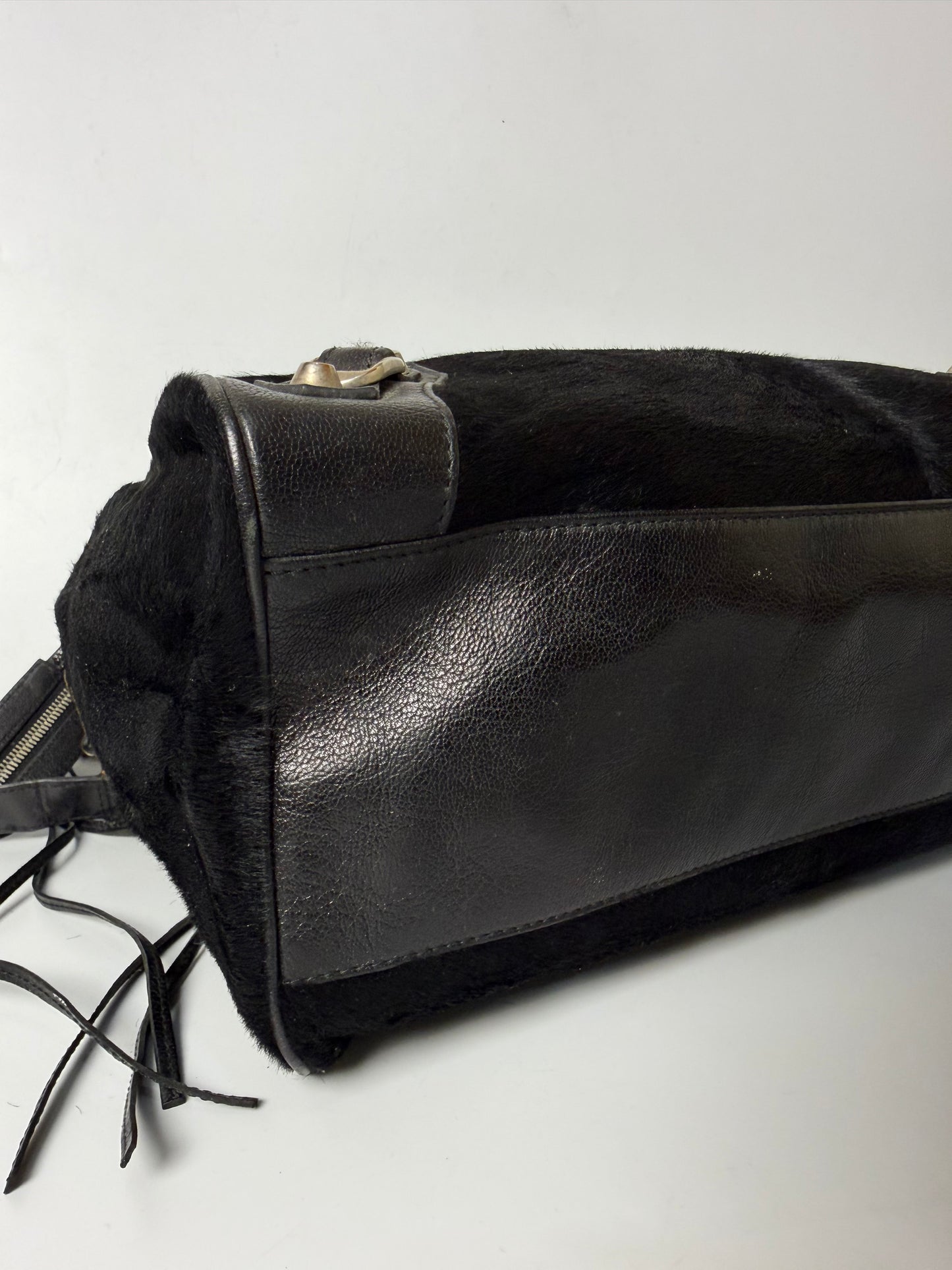 Balenciaga Vélo Black Pony Hair Classic Silver Hardware City