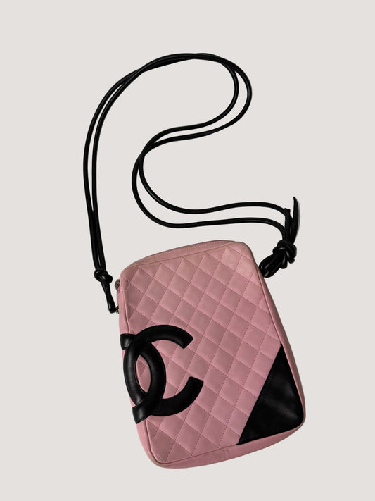 2003 Chanel Pink Cambon Ligne Messenger Bag