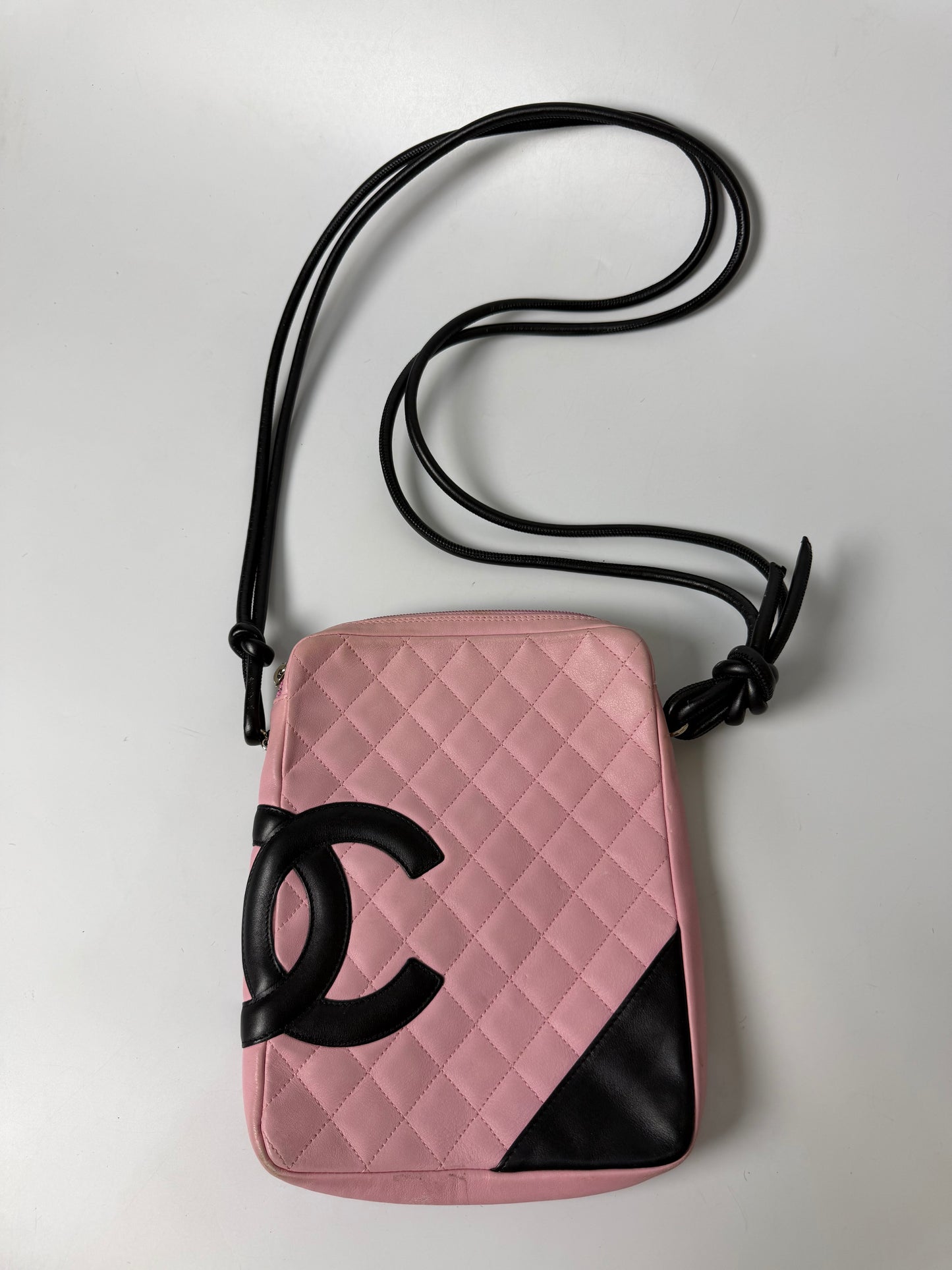 2003 Chanel Pink Cambon Ligne Messenger Bag