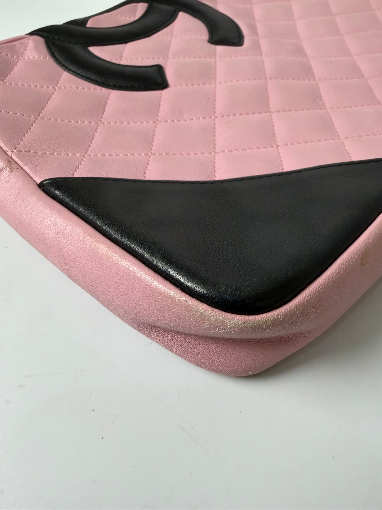 2003 Chanel Pink Cambon Ligne Messenger Bag
