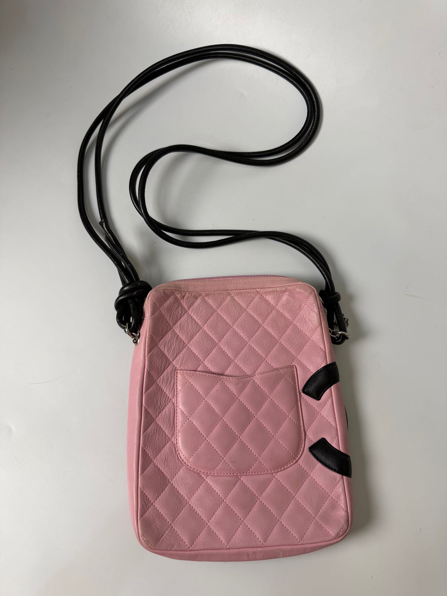 2003 Chanel Pink Cambon Ligne Messenger Bag