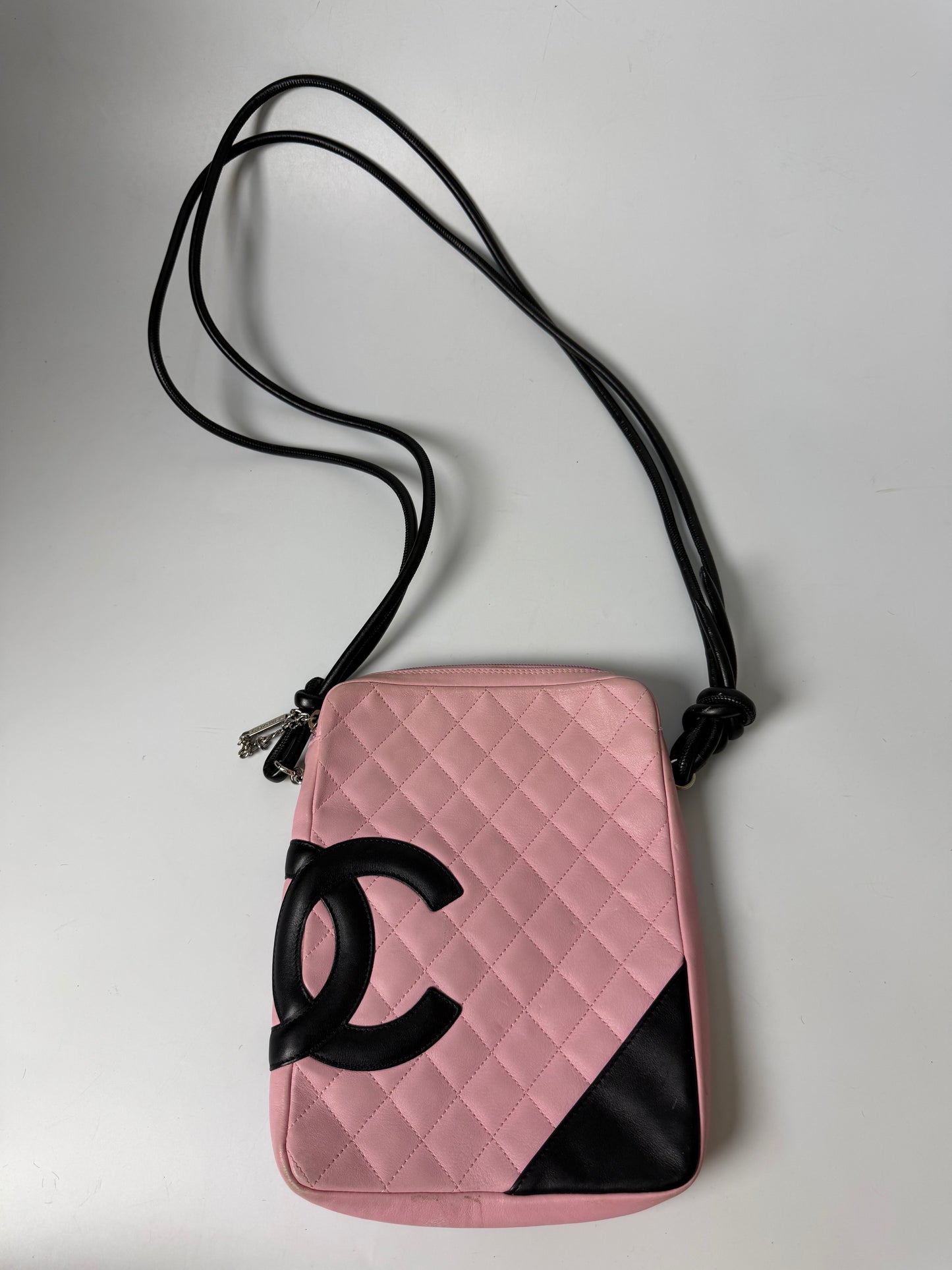 2003 Chanel Pink Cambon Ligne Messenger Bag
