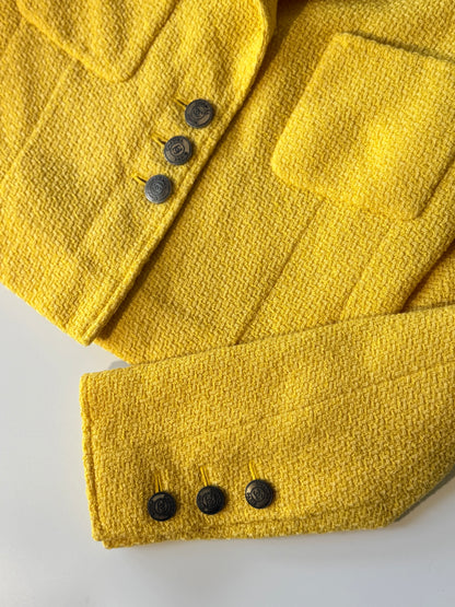 Vintage Chanel Boutique 1997 Canary Yellow Tweed
