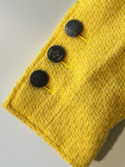 Vintage Chanel Boutique 1997 Canary Yellow Tweed