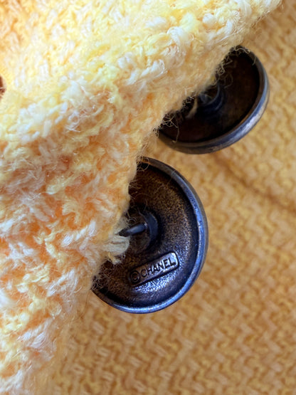 Vintage Chanel Boutique 1997 Canary Yellow Tweed