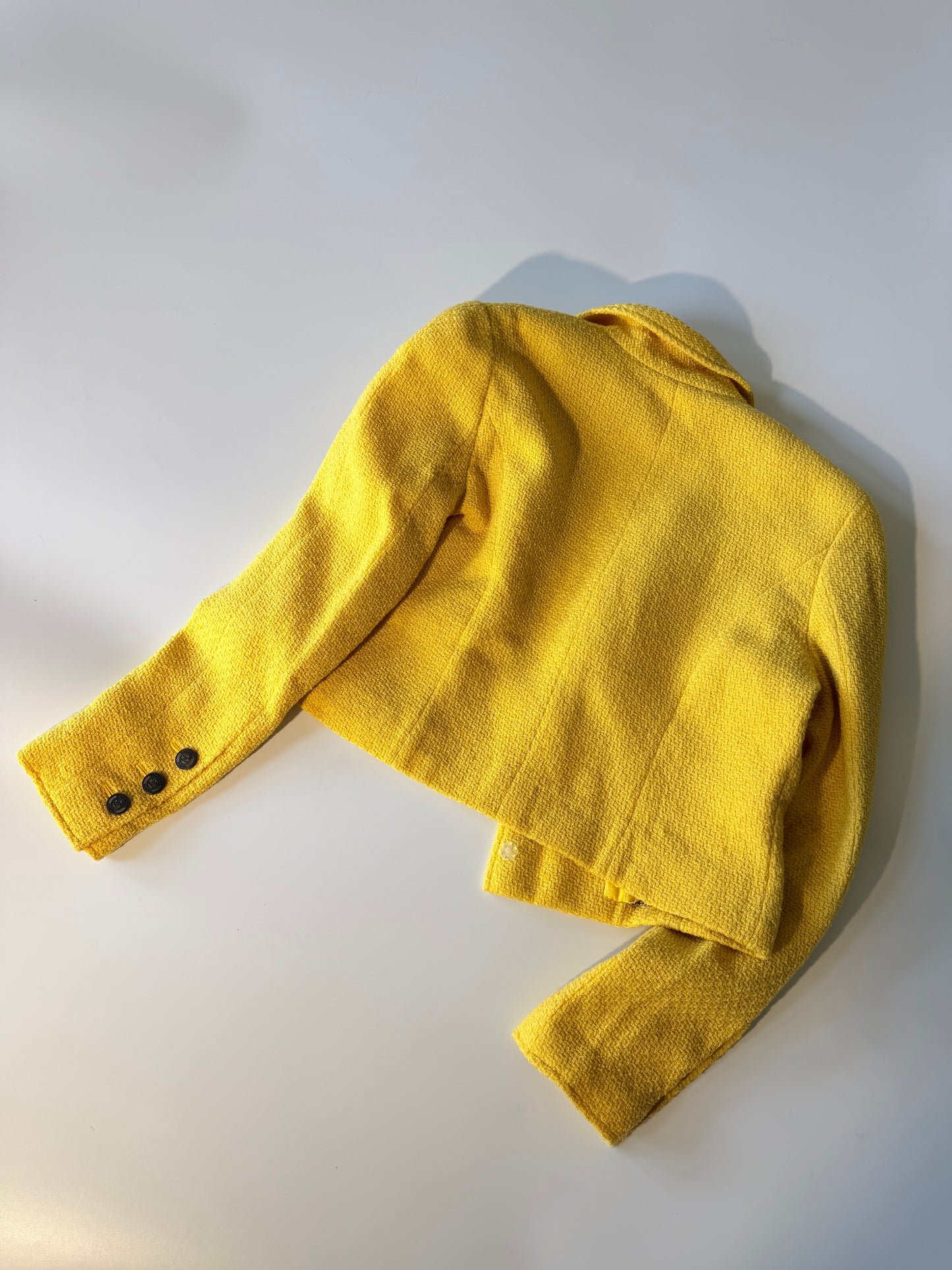Vintage Chanel Boutique 1997 Canary Yellow Tweed