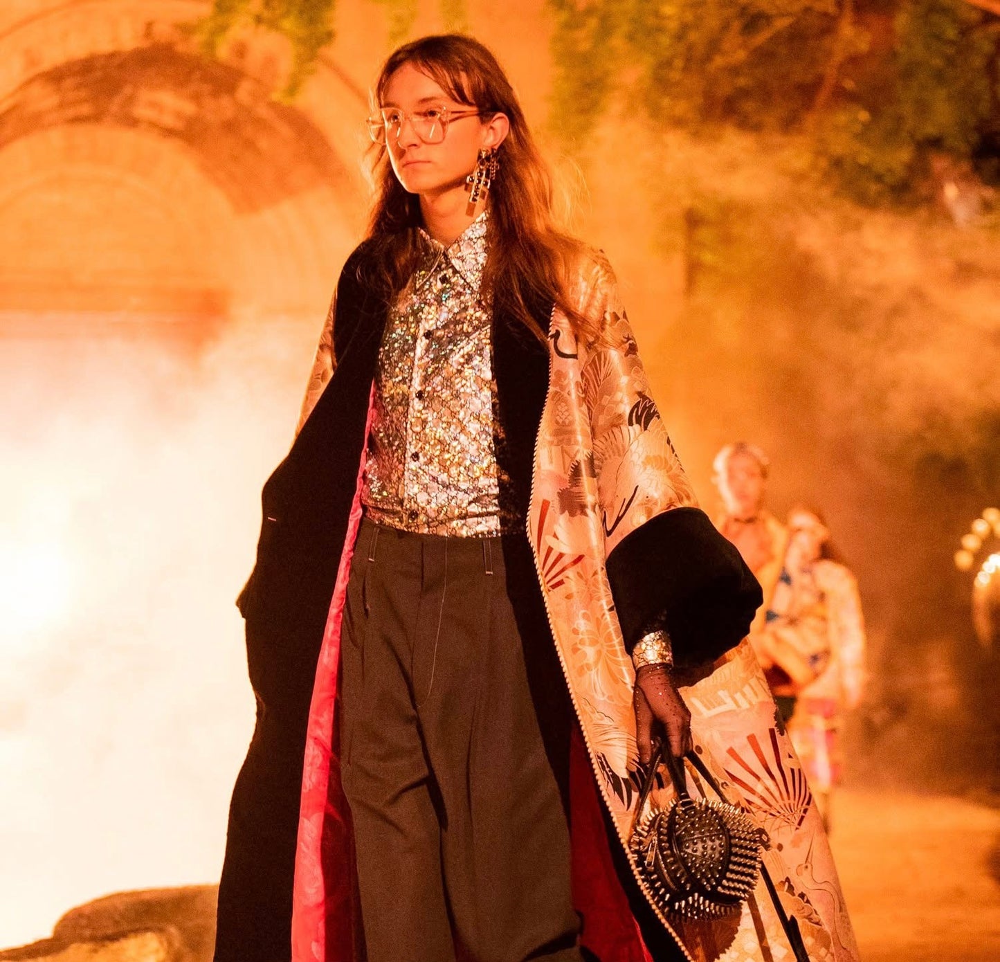 New Cruise 2019 Gucci Runway Embroidered Pastel Pink Kimono