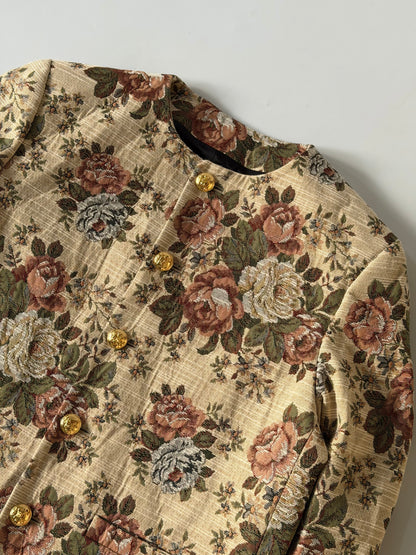 Celine Pre-Spring 2020 Beige Floral Print Evening Jacket