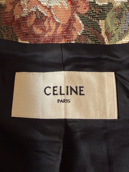 Celine Pre-Spring 2020 Beige Floral Print Evening Jacket