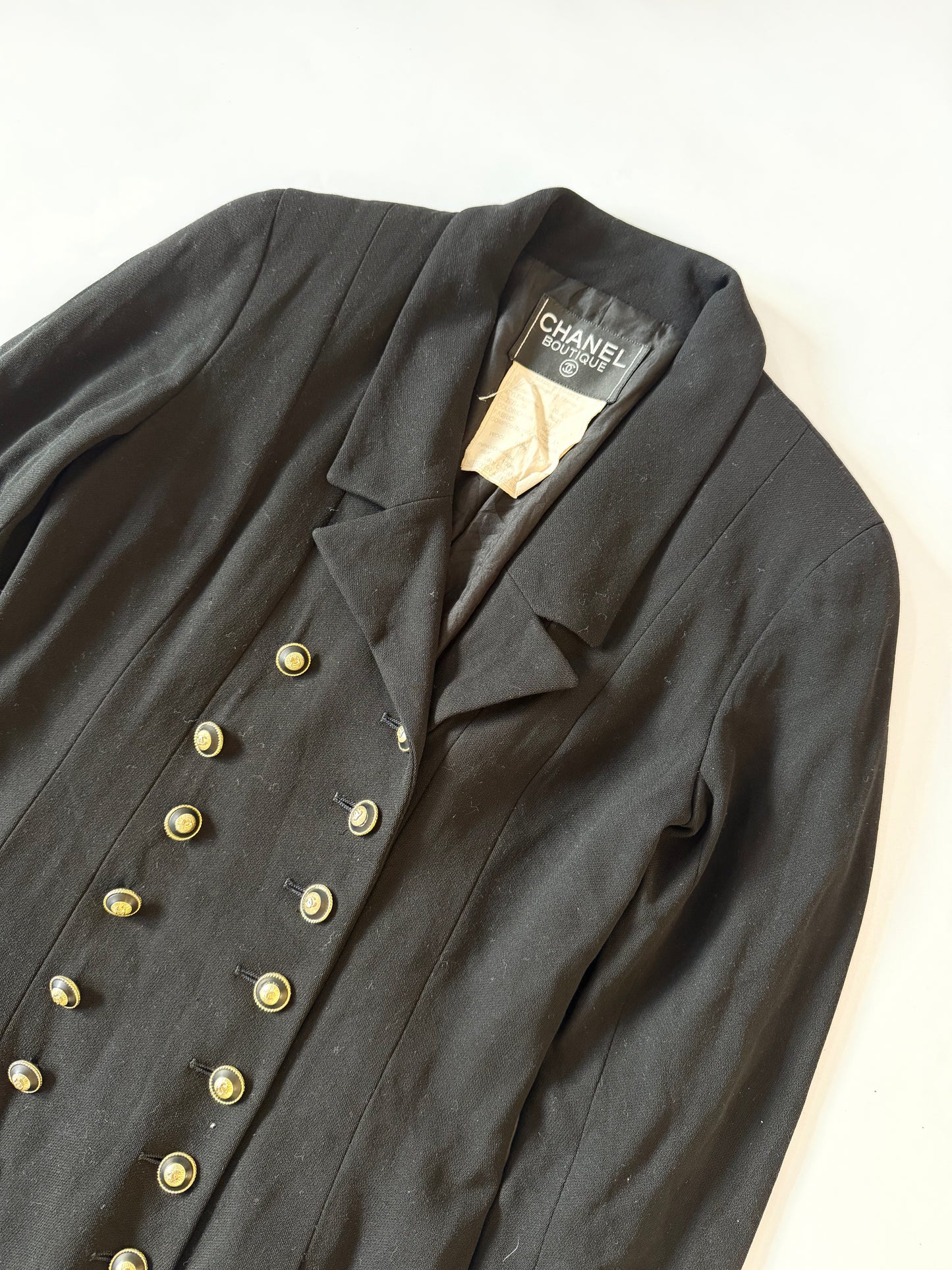 Chanel Boutique Coco Button Double-Breasted Long Jacket