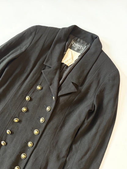 Chanel Boutique Coco Button Double-Breasted Long Jacket