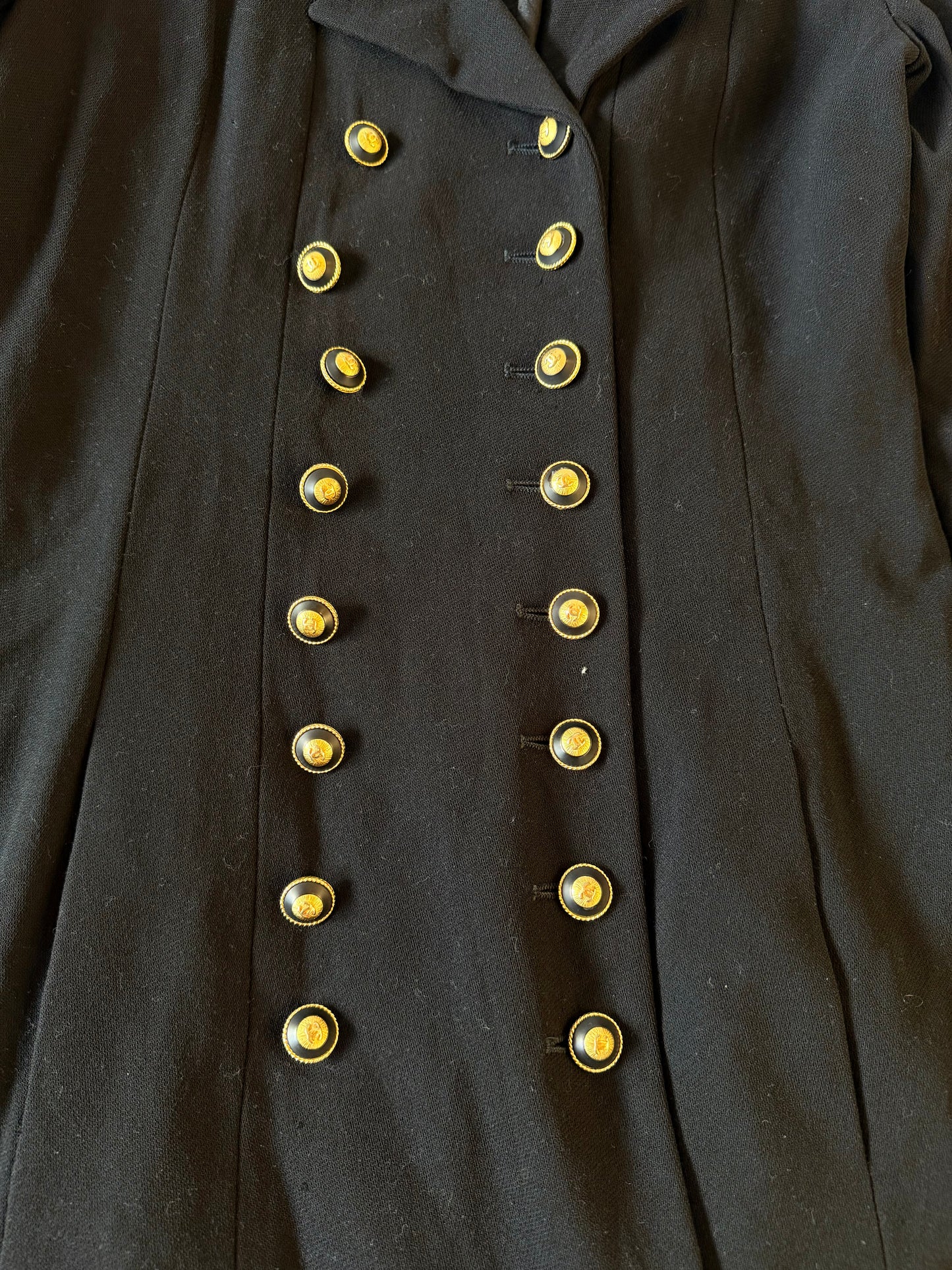 Chanel Boutique Coco Button Double-Breasted Long Jacket