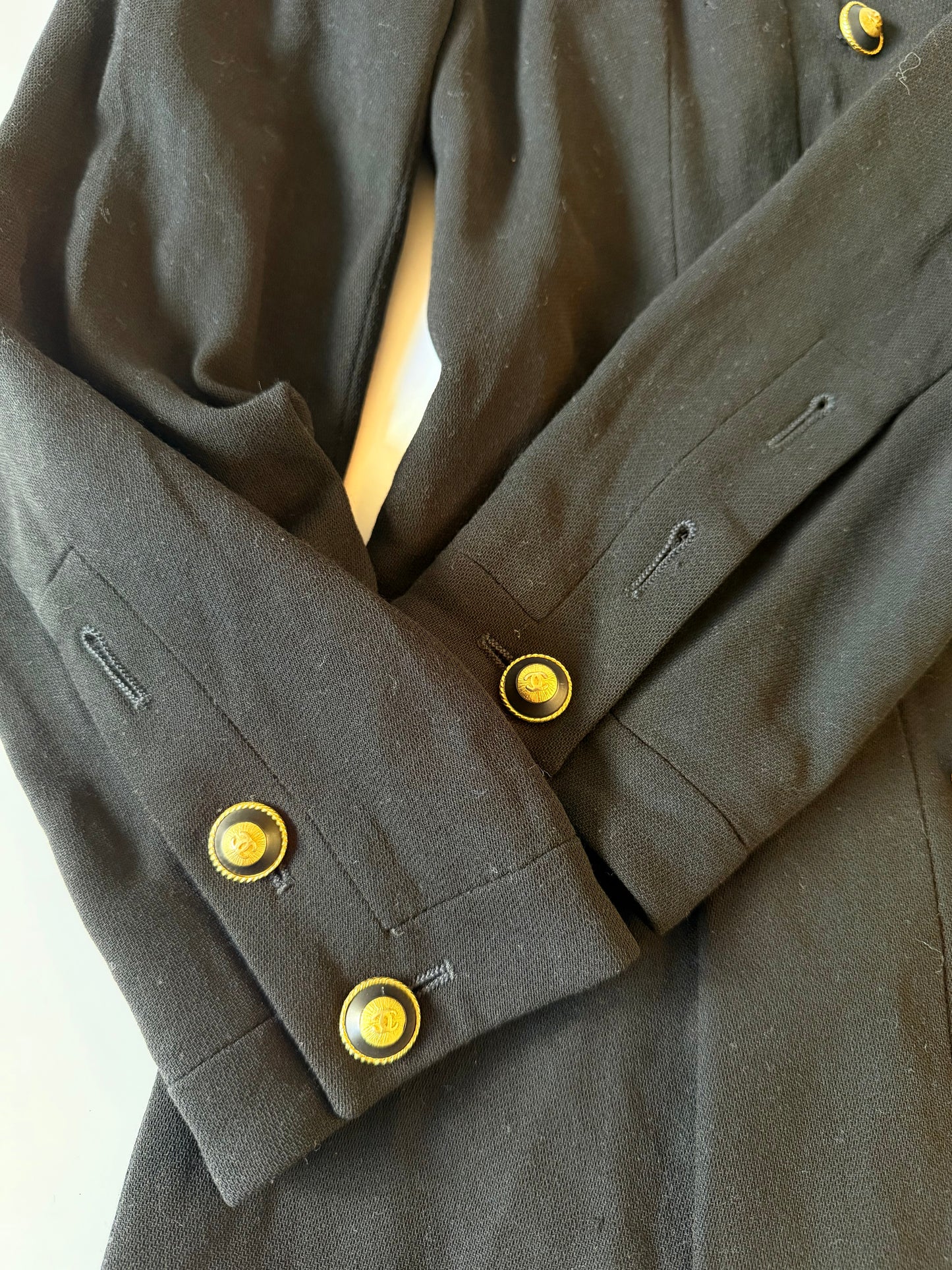 Chanel Boutique Coco Button Double-Breasted Long Jacket