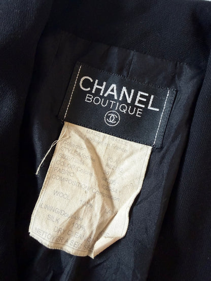 Chanel Boutique Coco Button Double-Breasted Long Jacket