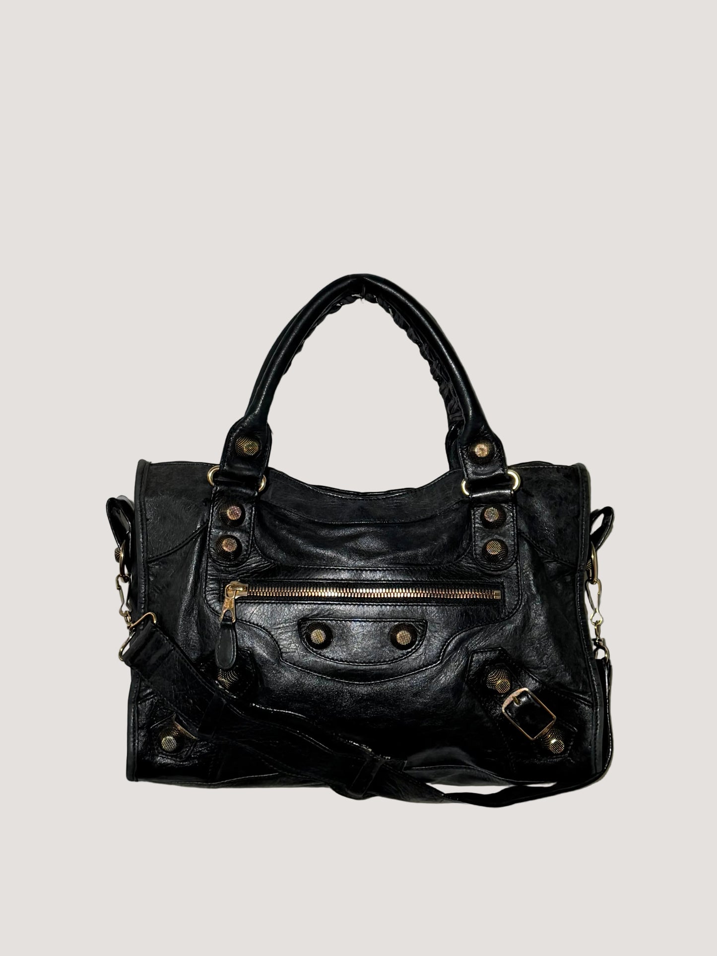 2000’s Balenciaga Black Giant 21 Rose Gold City Bag