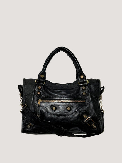 2000’s Balenciaga Black Giant 21 Rose Gold City Bag