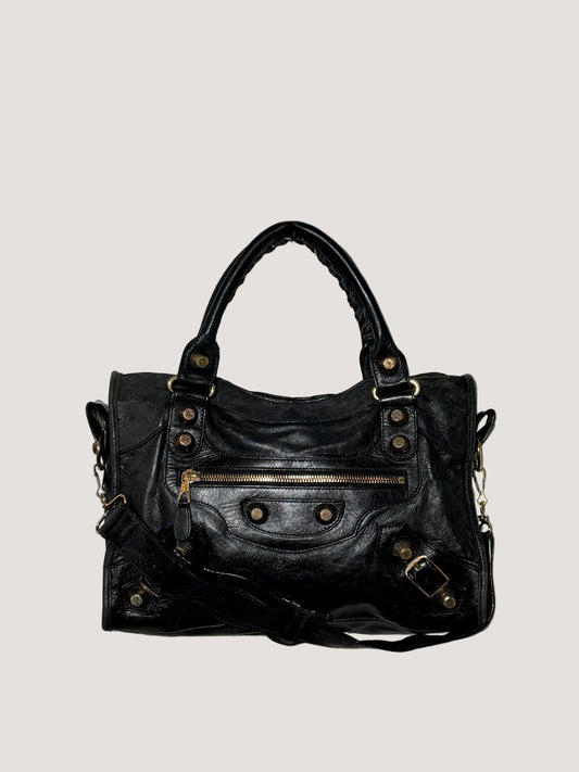 2000’s Balenciaga Black Giant 21 Rose Gold City Bag