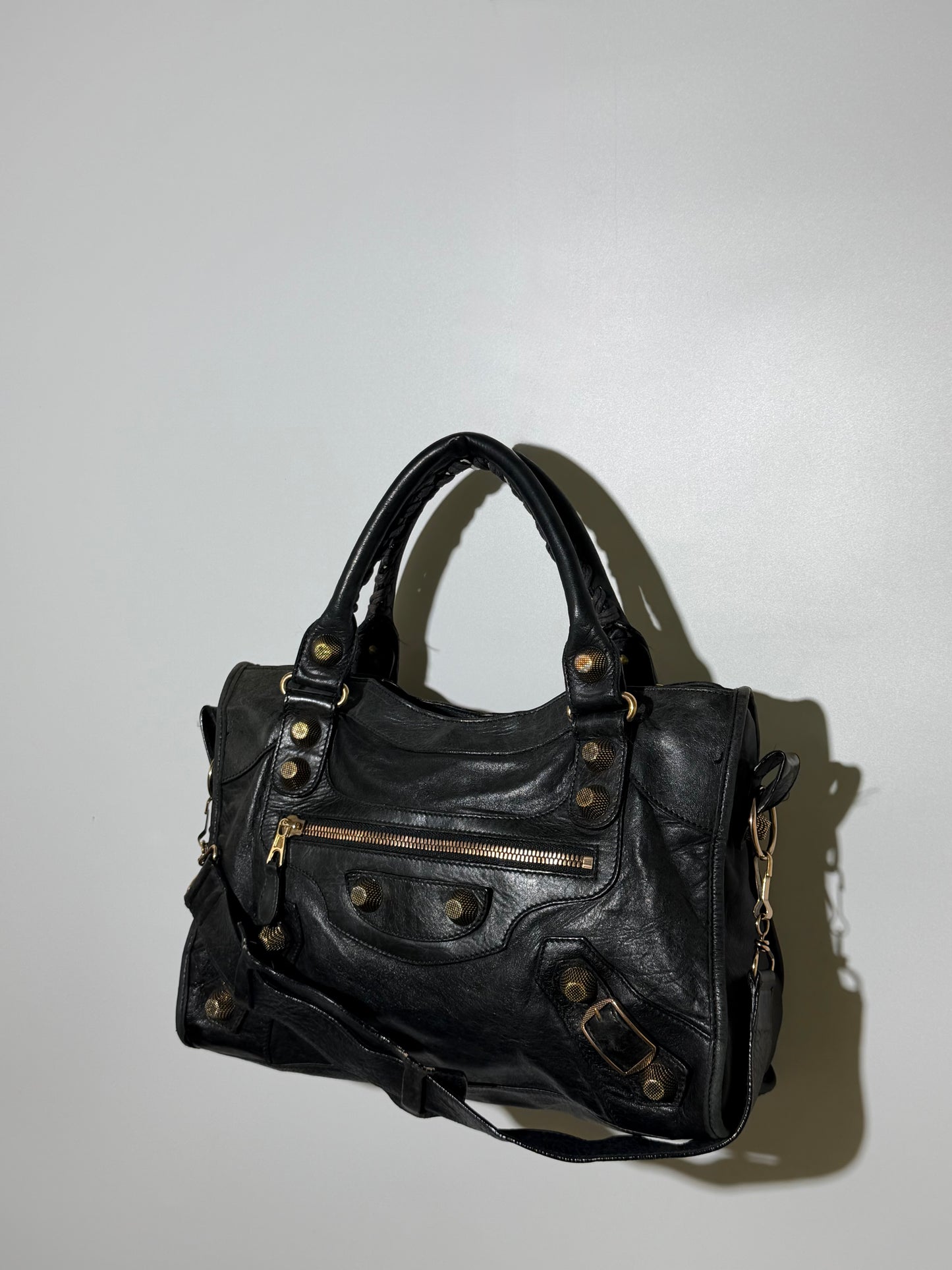 2000’s Balenciaga Black Giant 21 Rose Gold City Bag