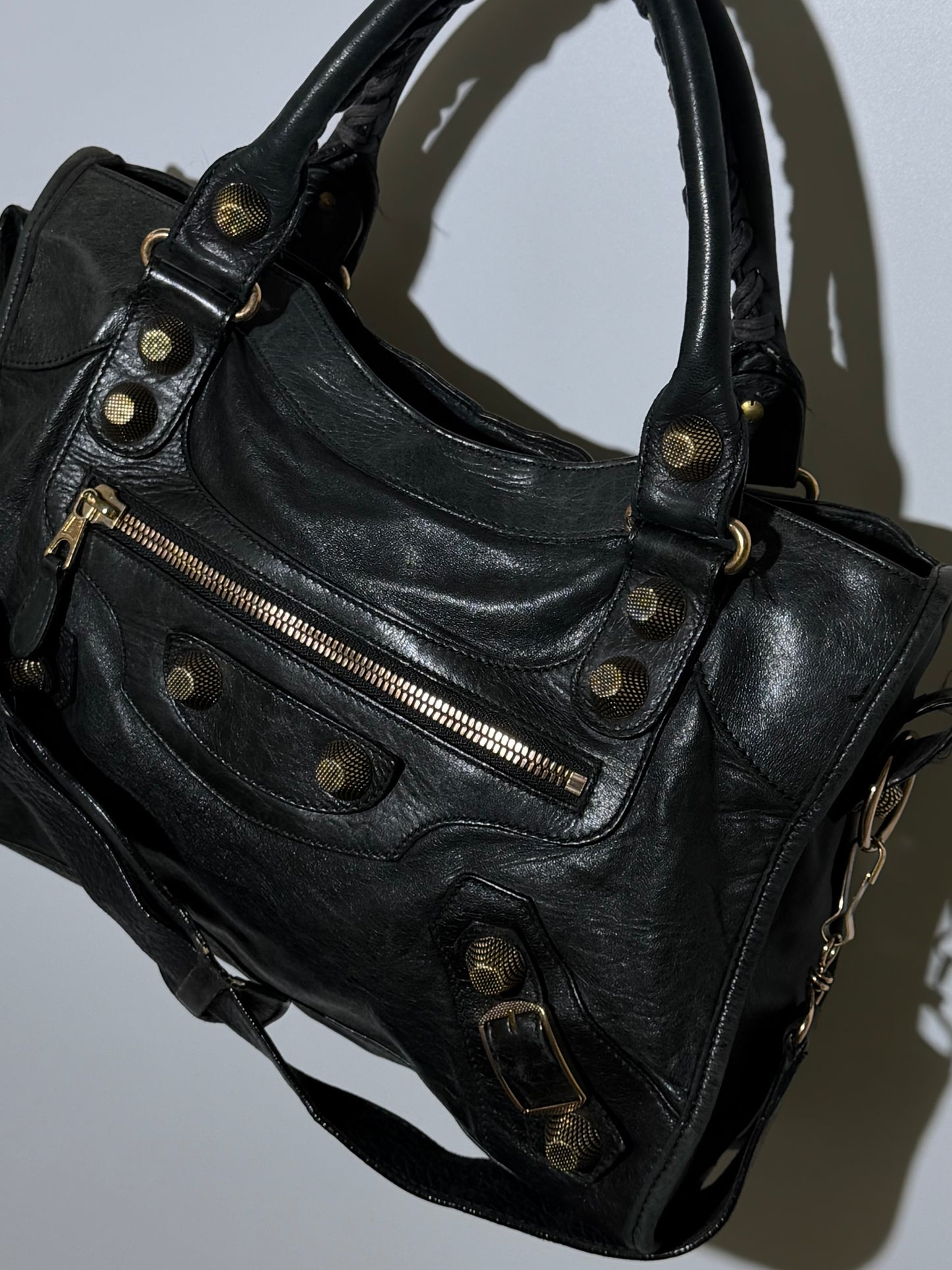 2000’s Balenciaga Black Giant 21 Rose Gold City Bag